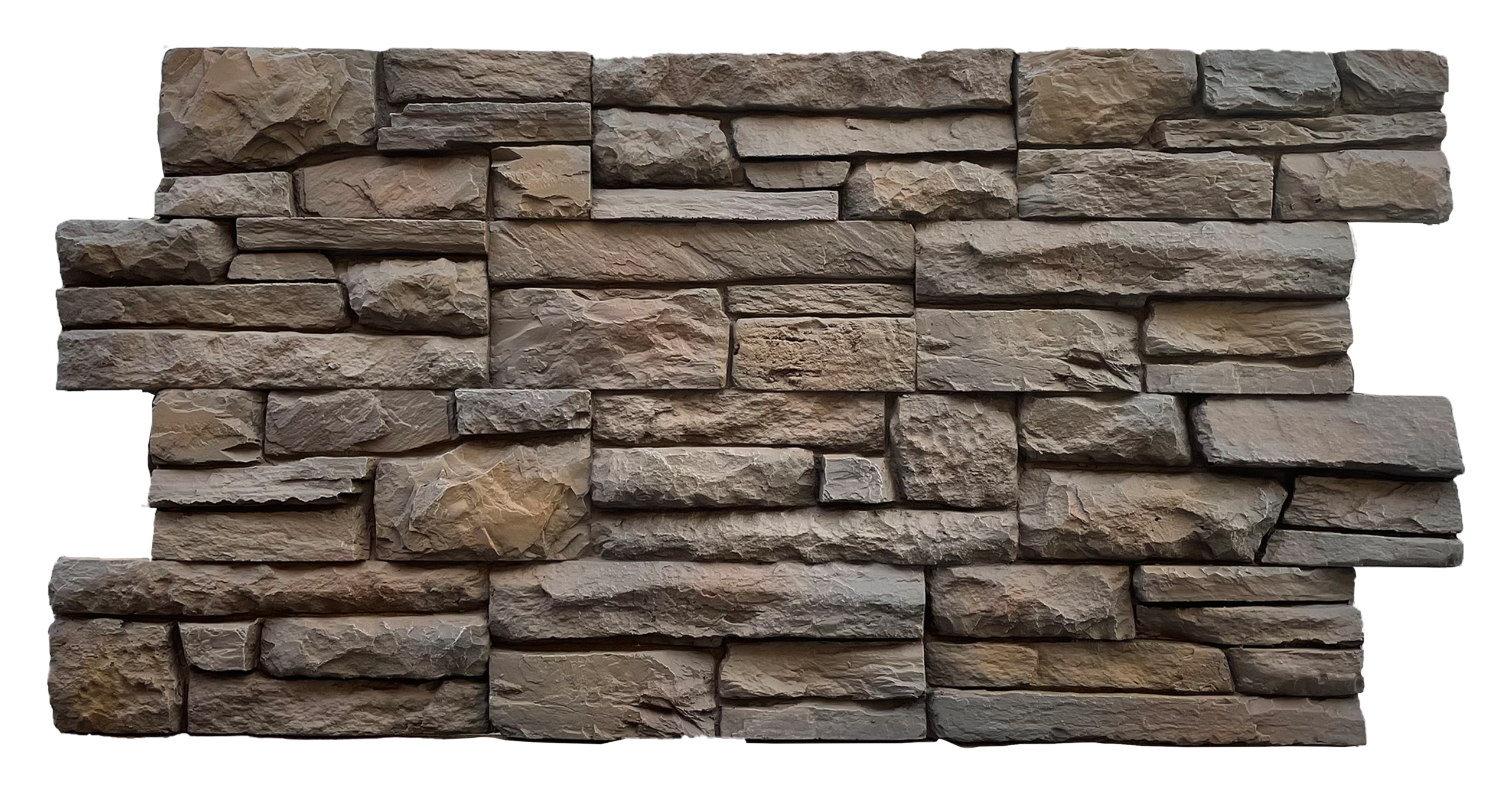 rotto-abbronza Ardesia Rosso – İç ve Dış Mekan için (Poliüretan) 3B Taş Görünümlü Duvar Paneli (117 cm x 61 cm) – Bild 1