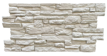 Ardesia Blancura – İç ve Dış Mekan için (Poliüretan) 3B Taş Görünümlü Duvar Paneli (117 cm x 61 cm)