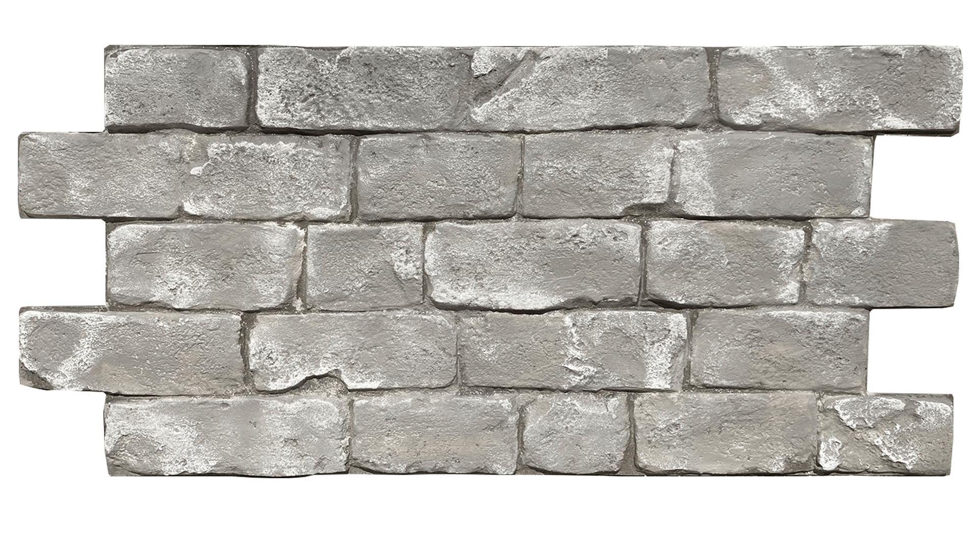 yenitas-gris Briquet Gris – İç ve Dış Mekan için (Poliüretan) 3B Taş Görünümlü Duvar Paneli (117 cm x 59 cm) - Görsel 1