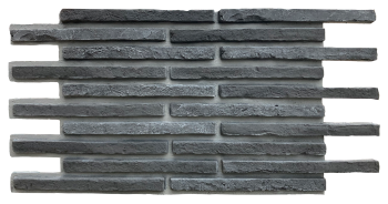 Varilla Nero – İç ve Dış Mekan için (Poliüretan) 3B Tuğla Görünümlü Duvar Paneli (104 cm x 62 cm)