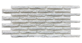 Roma Brick Blancura – İç ve Dış Mekan için (Poliüretan) 3B Tuğla Görünümlü Duvar Paneli (128 cm x 57 cm)