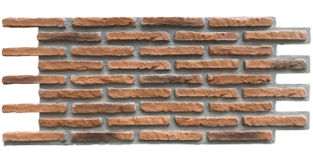 Roma Brick Naranja – İç ve Dış Mekan için (Poliüretan) 3B Tuğla Görünümlü Duvar Paneli (117 cm x 52 cm)