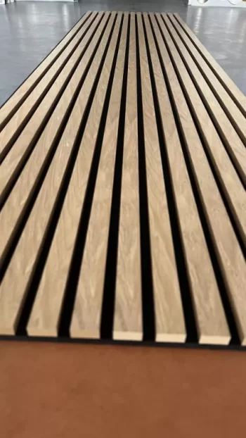 Akustik Panel 244x60 - Gerçek Ahşap Lamel Ses Yalıtımlı - Açık Kahve No2 - Görsel 10