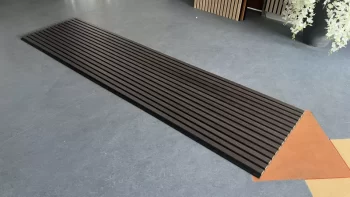 Akustik Panel 244x60  - Gerçek Ahşap Lamel Ses Yalıtımlı - Siyah no1 - Görsel 9