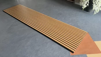 Akustik Panel 244x60 - Gerçek Ahşap Lamel Ses Yalıtımlı - Vintage No4 - Görsel 4