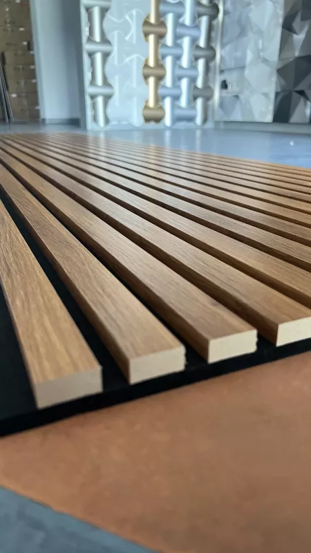 Wallnuss_01_800x800 Akustik Panel 244x60 - Gerçek Ahşap Lamel Ses Yalıtımlı - Ceviz no3 - Görsel 3