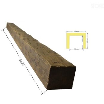 16’lık Özel Balta Yontma Dokulu Poliüretan Kiriş